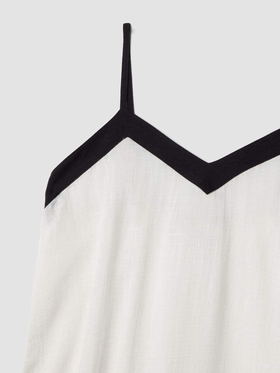 Long white cotton-viscose blend beach cover-up_5