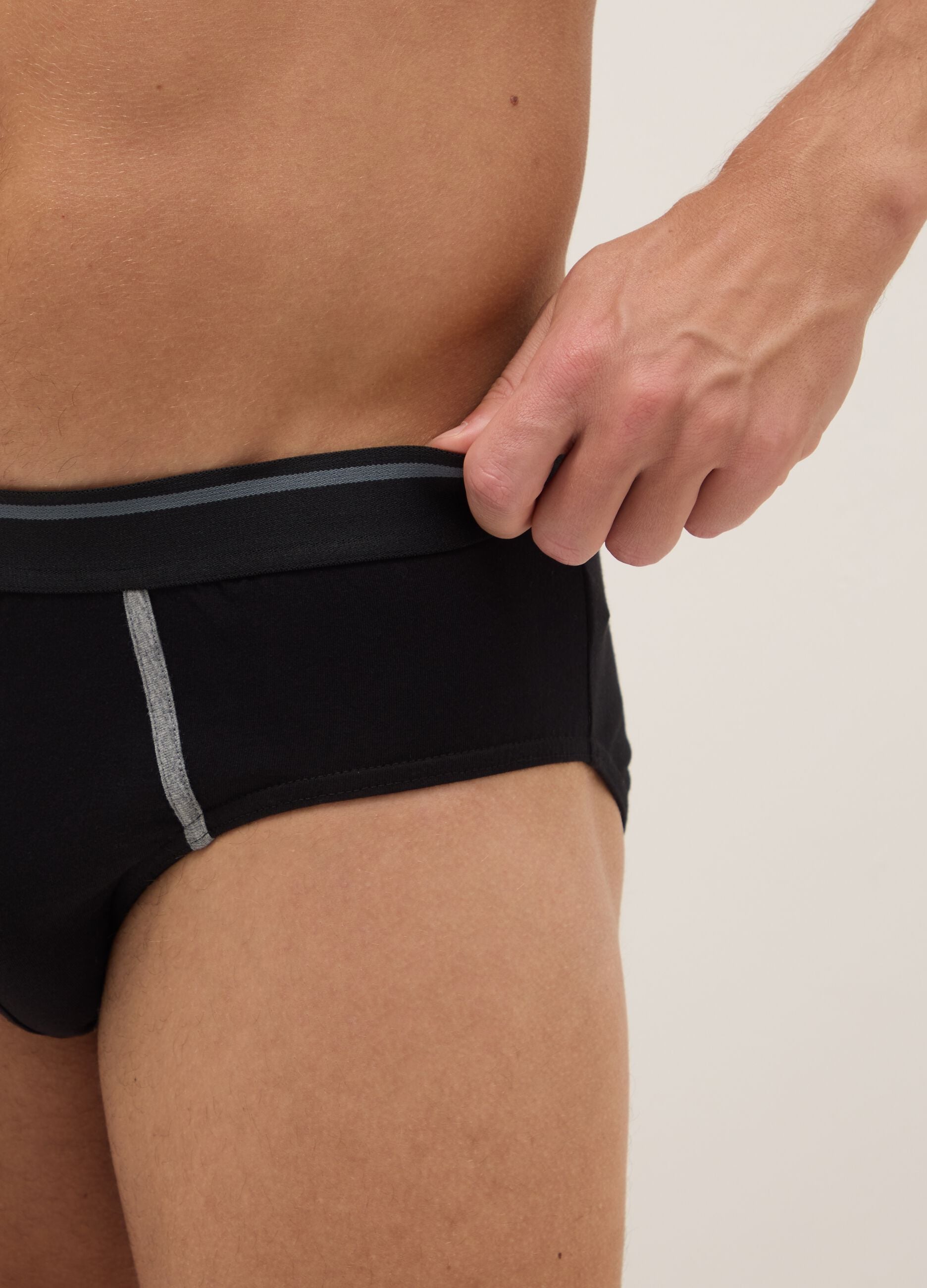 Multicolour regular fit stretch cotton tripack briefs
