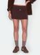 Brown stretch viscose mini skirt with belt_2