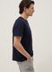 Blue short-sleeve pure cotton T-shirt_0