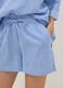 Blue striped shorts in pure cotton_3