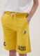 Yellow cotton-blend shorts_1