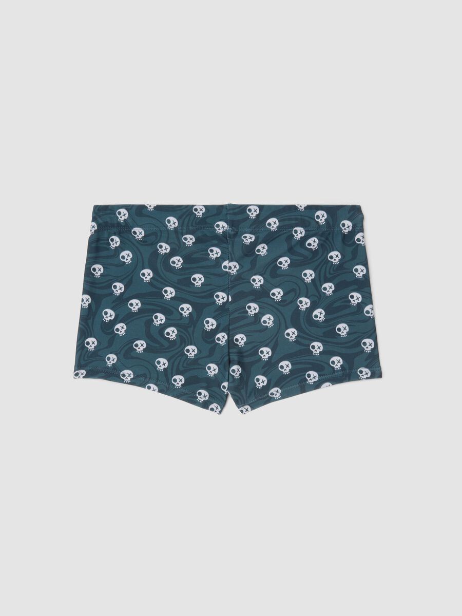 Costume boxer blu in tessuto elasticizzato_1
