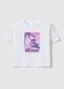 Girls' white pure cotton t-shirt regular fit with print_0