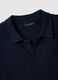 Blue pure cotton polo with buttons, regular fit_5