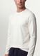 White long-sleeve T-shirt in pure organic cotton with crew neck_2