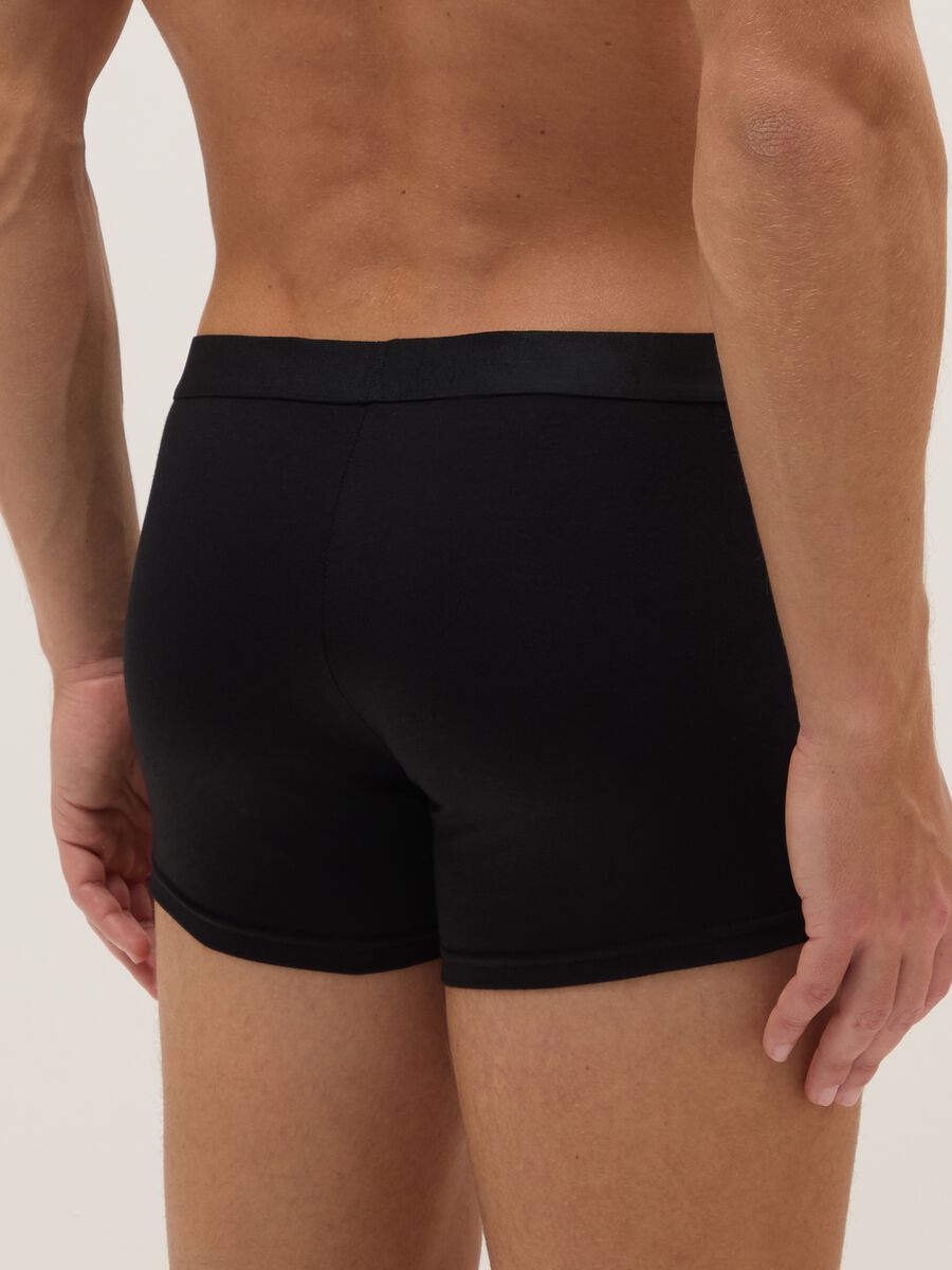 Tripack boxer in cotone organico elasticizzato nero regular fit_2